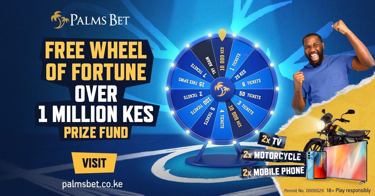 Over 1 million KES with our Free Wheel of Fortune