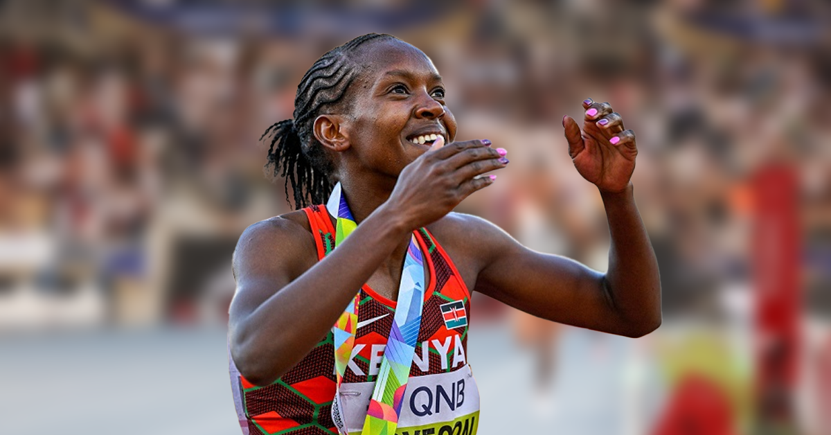 Faith Kipyegon donates history-making spikes to the Museum of World Athletics