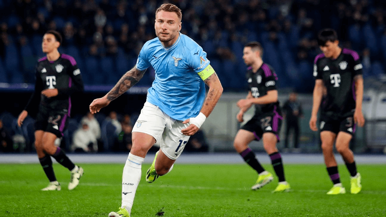 Ciro Immobile’s penalty gave Lazio a victory over Bayern Munich