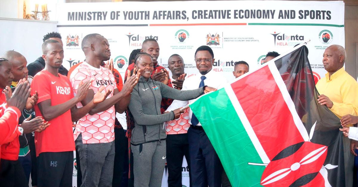 CS Ababu Namwamba officially flags off Kenyan team